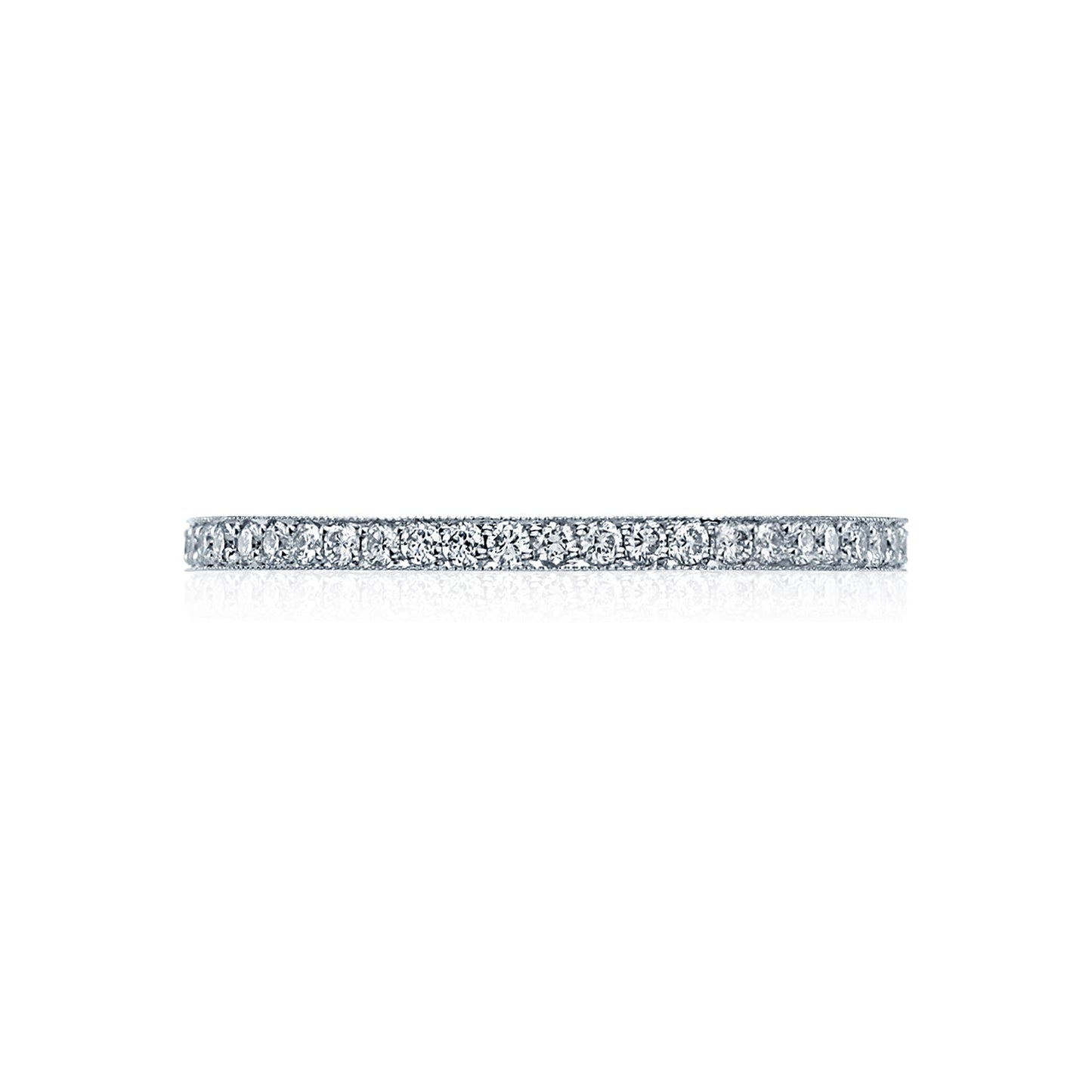 Tacori 18k White Gold Sculpted Crescent Diamond Wedding Band (0.35 CTW)