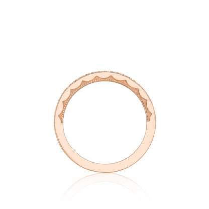 Tacori 18k Rose Gold Sculpted Crescent Eternity Diamond Wedding Band (0.35 CTW)