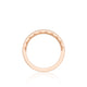 Tacori 18k Rose Gold Sculpted Crescent Eternity Diamond Wedding Band (0.35 CTW)