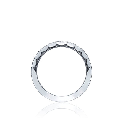 Tacori 18k White Gold Sculpted Crescent Diamond Wedding Band (0.45 CTW)