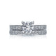 Tacori 18k White Gold Sculpted Crescent Round Diamond Engagement Ring Setting (0.41 CTW)