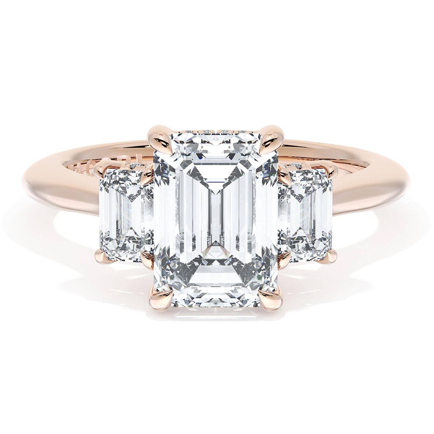 Emerald 3-Stone Engagement Ring