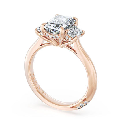 Emerald 3-Stone Engagement Ring