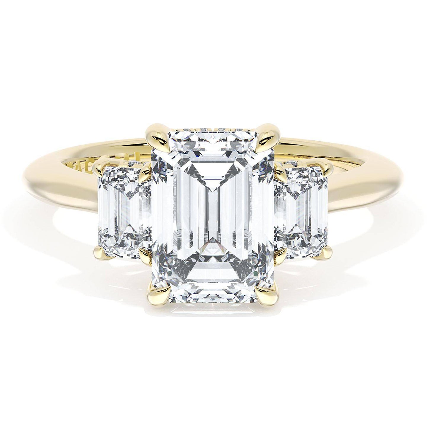 Emerald 3-Stone Engagement Ring