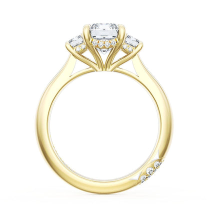 Emerald 3-Stone Engagement Ring