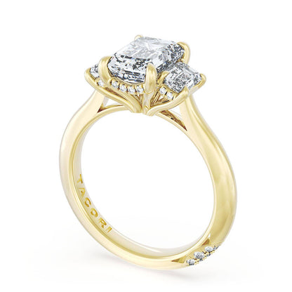 Emerald 3-Stone Engagement Ring