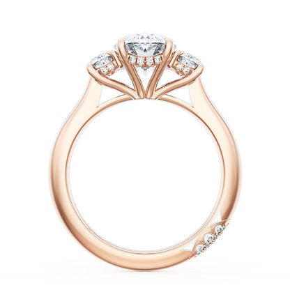 Oval 3-Stone Engagement Ring