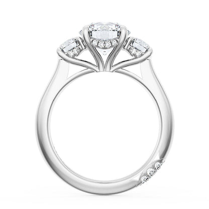 Round 3-Stone Engagement Ring