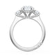 Round 3-Stone Engagement Ring