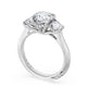 Round 3-Stone Engagement Ring