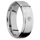 14K White Gold with Satin , Polish Finish