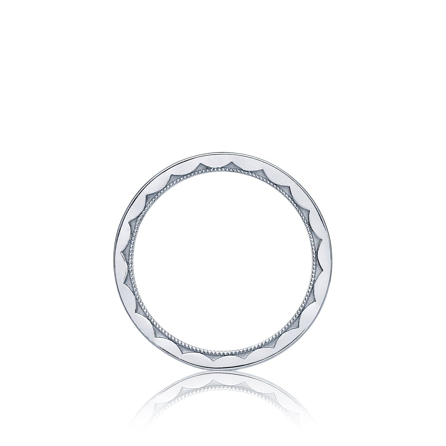 Tacori 18k White Gold Sculpted Crescent Wedding Band 1.5mm