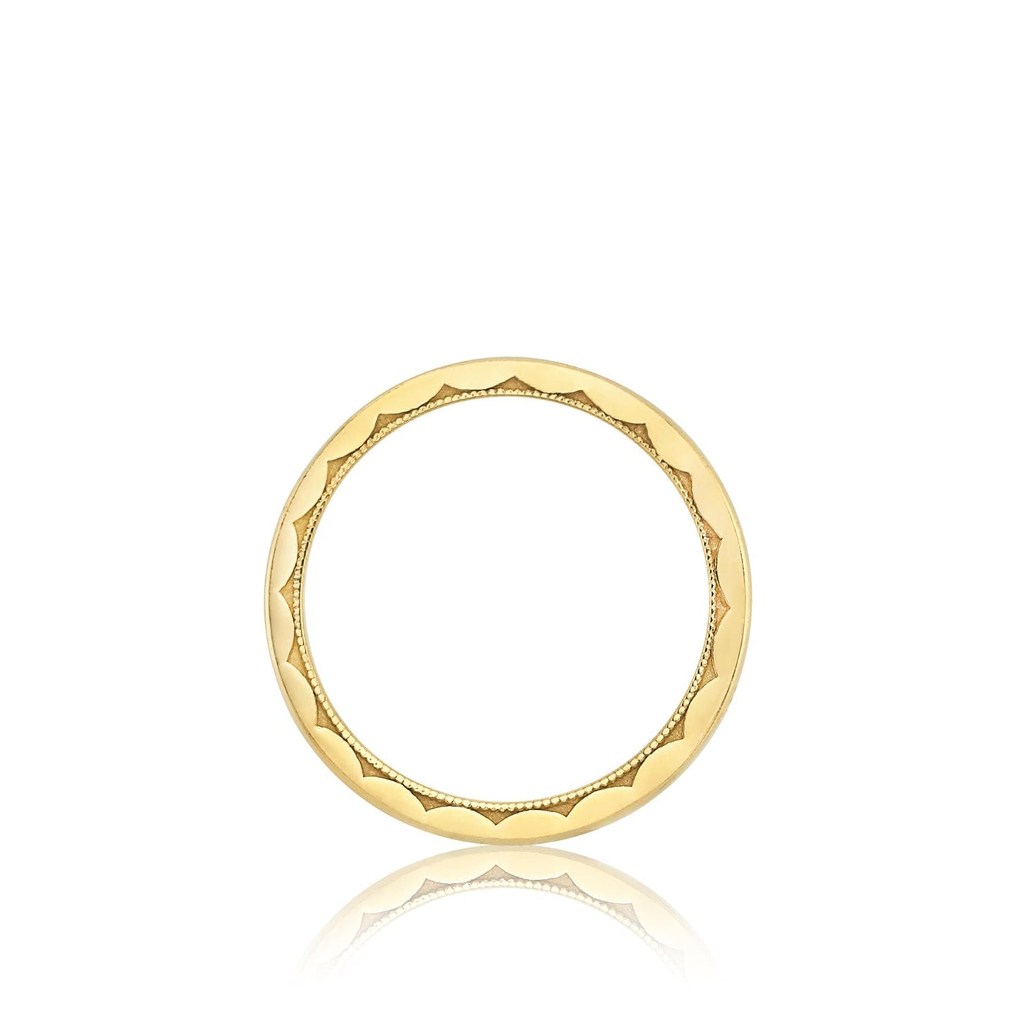 Tacori 18k Yellow Gold Sculpted Crescent Wedding Band 3mm