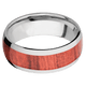 Titanium with Polish Finish and Red Heart Inlay
