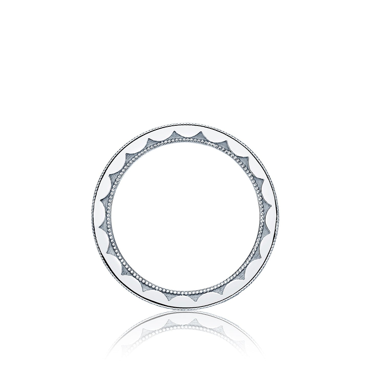 Tacori 18k White Gold Sculpted Crescent Diamond Eternity Wedding Band (1.46 CTW)