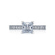 Tacori 18k White Gold Sculpted Crescent Princess Diamond Engagement Ring Setting (0.7 CTW)