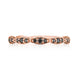 Marquise Design Wedding Band with Black Diamond