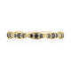 Marquise Design Wedding Band with Black Diamond