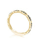 Marquise Design Wedding Band with Black Diamond