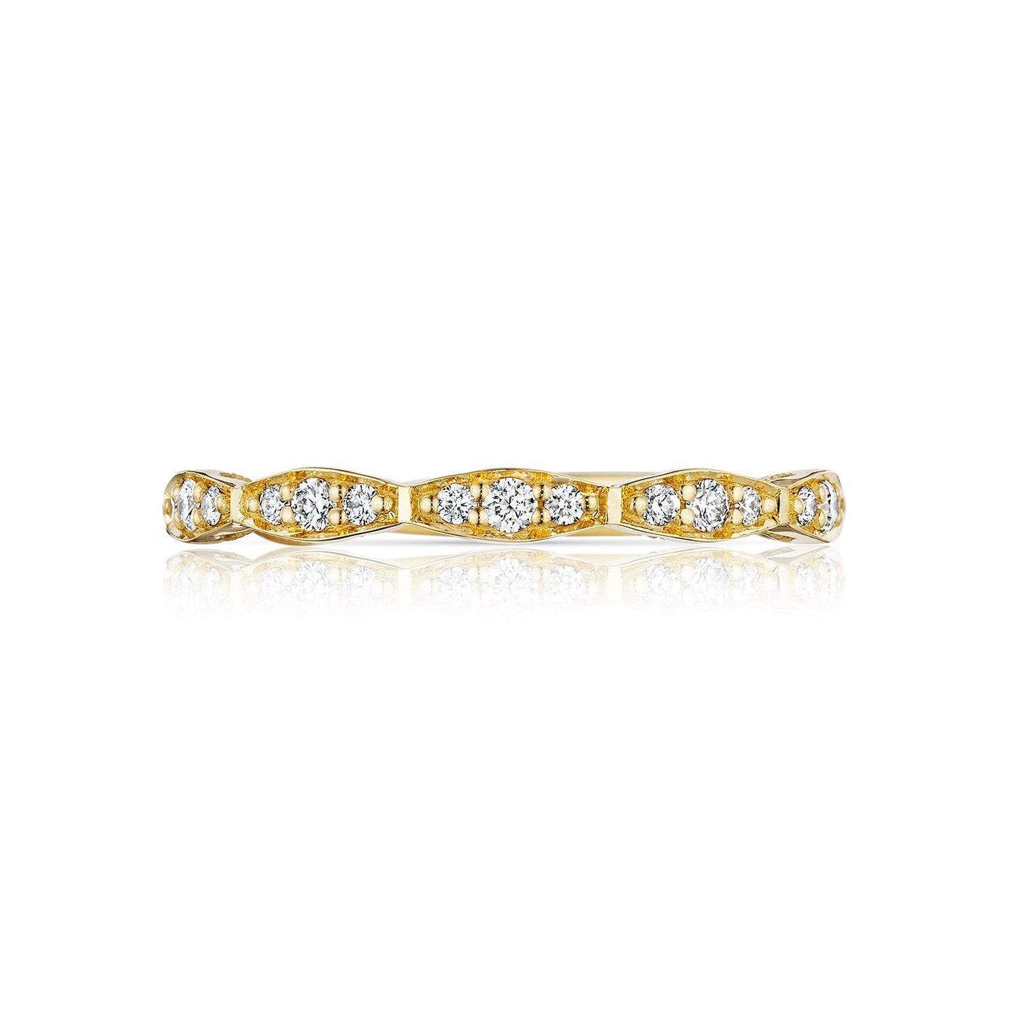 Tacori 18k Yellow Gold Sculpted Crescent Diamond Wedding Band (0.27 CTW)