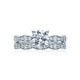 Tacori 18k White Gold Sculpted Crescent Round Diamond Engagement Ring Setting (0.28 CTW)