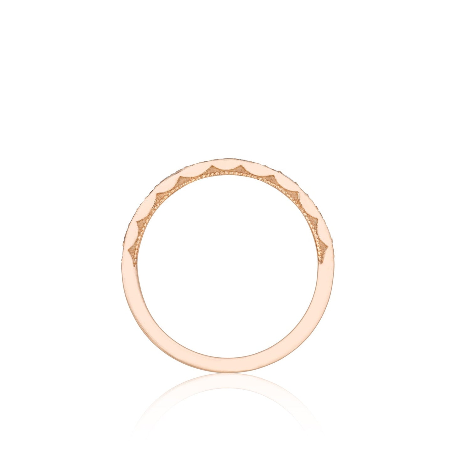 Tacori 18k Rose Gold Sculpted Crescent Diamond Wedding Band (0.33 CTW)