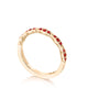 Marquise Design Wedding Band with Ruby