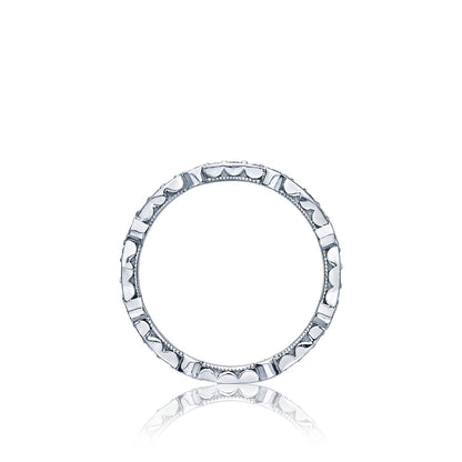 Tacori 18k White Gold Sculpted Crescent Diamond Wedding Band (0.43 CTW)