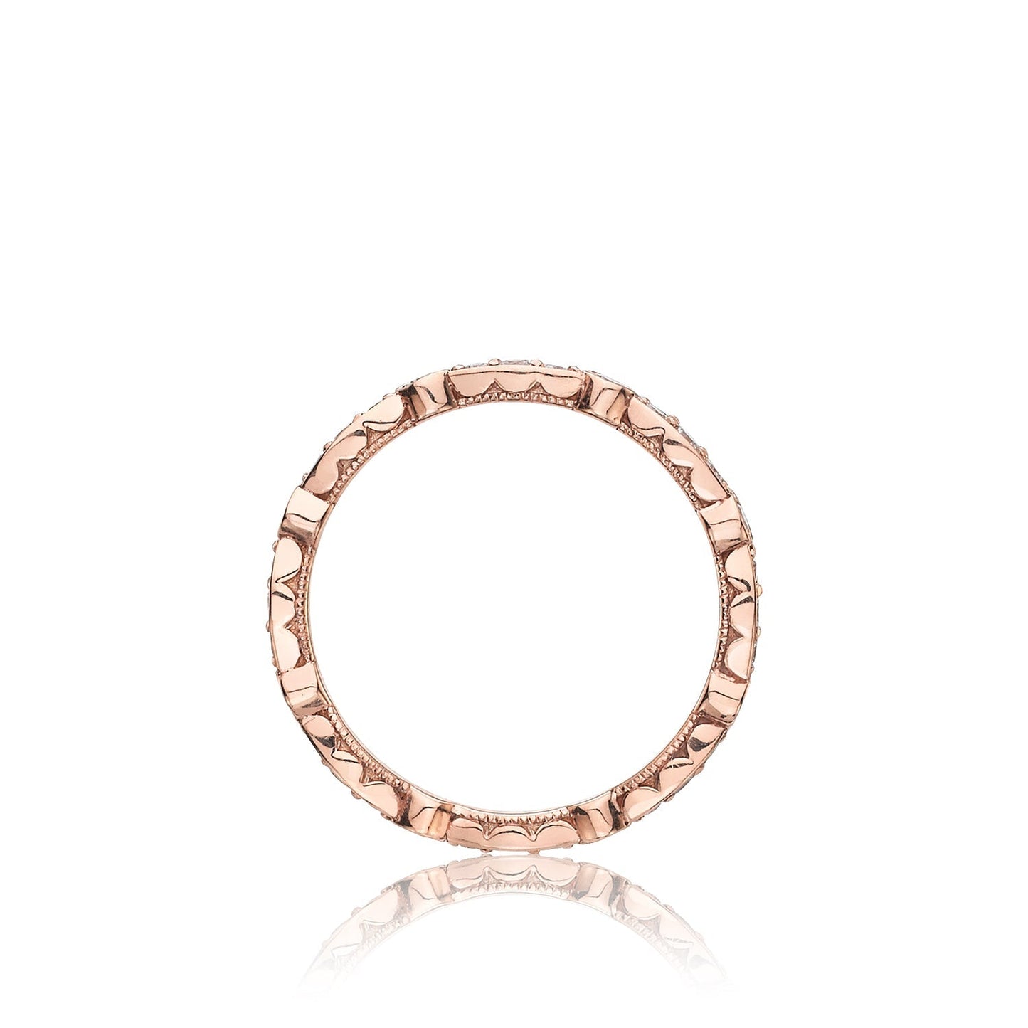 Tacori 18k Rose Gold Sculpted Crescent Diamond Wedding Band (0.43 CTW)