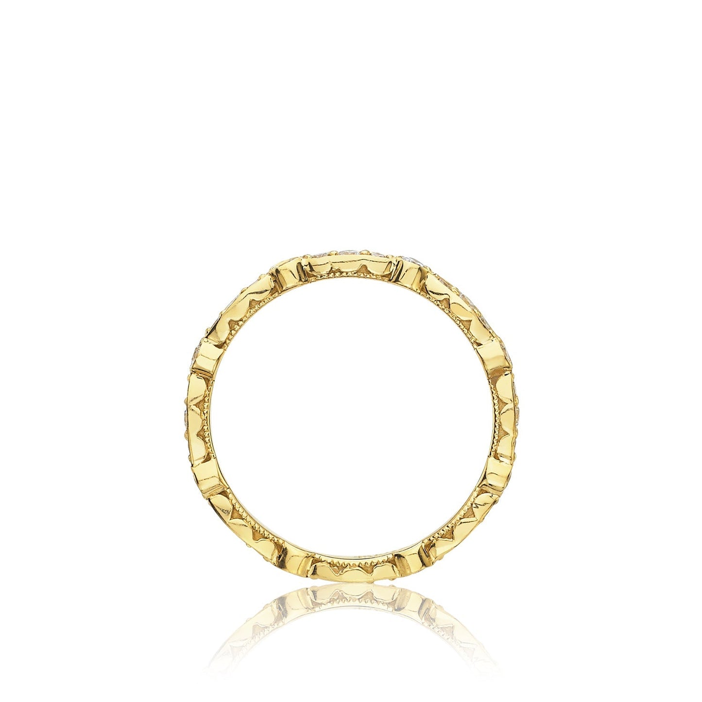 Tacori 18k Yellow Gold Sculpted Crescent Diamond Wedding Band (0.43 CTW)