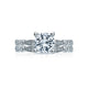 Tacori 18k White Gold Sculpted Crescent Round Diamond Engagement Ring Setting (0.17 CTW)