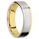 14K Yellow Gold with Polish Finish and Cobalt Chrome Inlay
