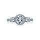 Tacori 18k White Gold Dantela Round Diamond Engagement Ring Setting (0.59 CTW)