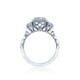 Tacori 18k White Gold Dantela Round Diamond Engagement Ring Setting (0.59 CTW)