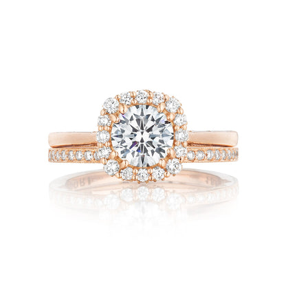 Tacori 18 Rose Gold Full Bloom Round Diamond Engagement Ring Setting (0.31 CTW)