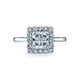 Tacori 18k White Gold Full Bloom Princess Diamond Engagement Ring Setting (0.51 CTW)