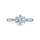 Tacori 18k White Gold Sculpted Crescent Round Diamond Engagement Ring Setting (0.07 CTW)