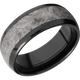 Zirconium with Polish Finish and Meteorite Inlay