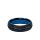 6.5MM Tungsten Carbide Two-Tone Ring with Brushed Finish