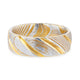 CERSEI Gold Color Domed Brushed Damascus Steel Men's Wedding Band with Vivid Etched Design - 6mm & 8mm