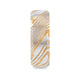 JOFFREY Gold Color Damascus Steel Brushed Beveled Men's Wedding Band with Repeating Artisan Pattern - 6mm & 8mm