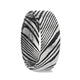 HANZO Black Flat Brushed Damascus Steel Men's Wedding Band with Vivid Etched Design- 6mm & 8mm - Thorsten Rings