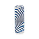 EARL Blue Domed Brushed Damascus Steel Men's Wedding Band with Vivid Etched Design - 6mm & 8mm