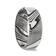 MELVIN Black Damascus Steel Brushed Beveled Men's Wedding Band with Repeating Artisan Pattern - 6mm & 8mm - Thorsten Rings