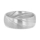 THEON Domed Brushed Damascus Steel Men's Wedding Band with A Vivid Etched Design - 6mm & 8mm