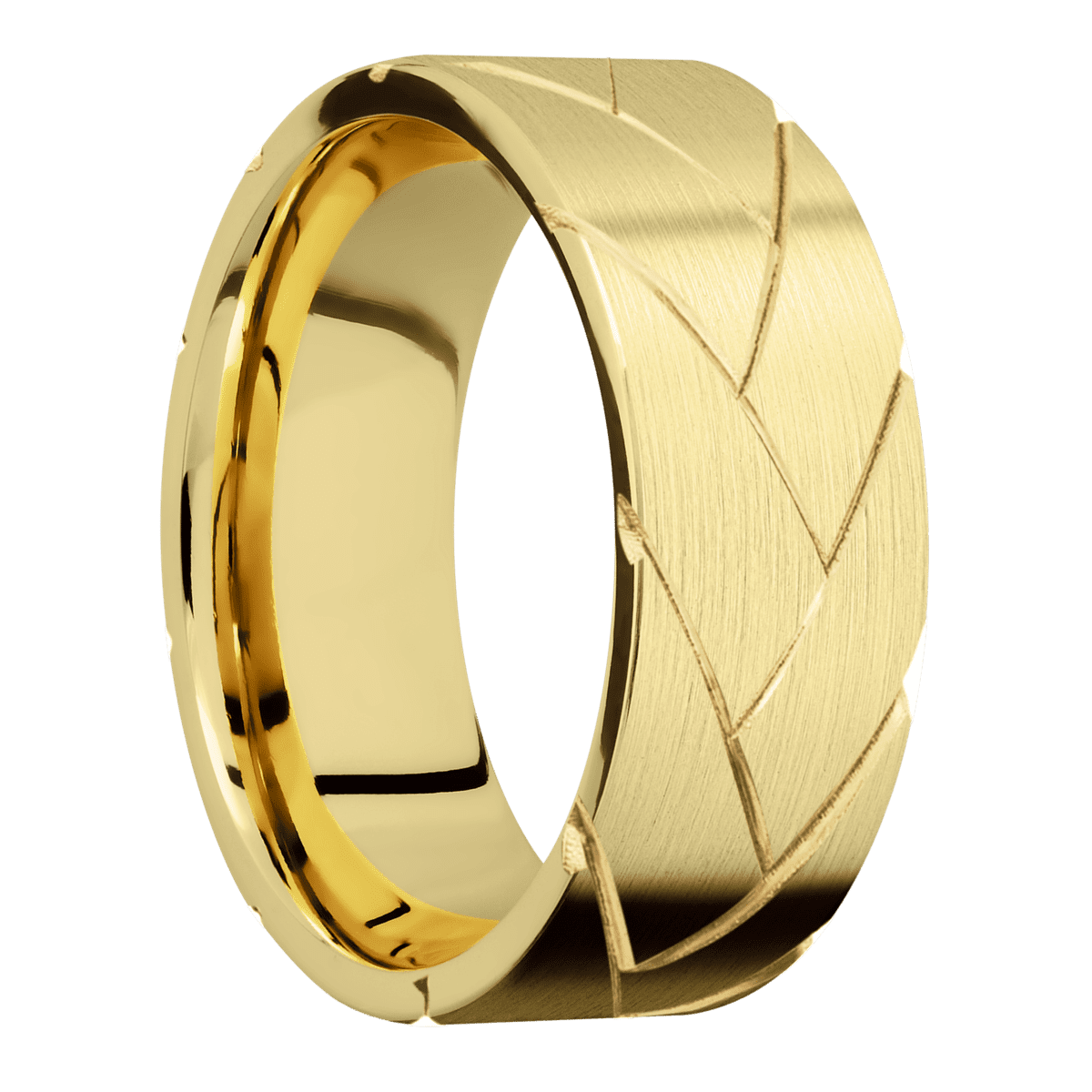 14K Yellow Gold with Satin Finish