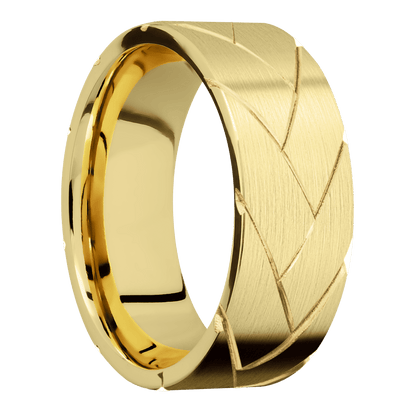 14K Yellow Gold with Satin Finish