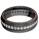 Zirconium with Satin Finish and 14K Rose Gold Inlay
