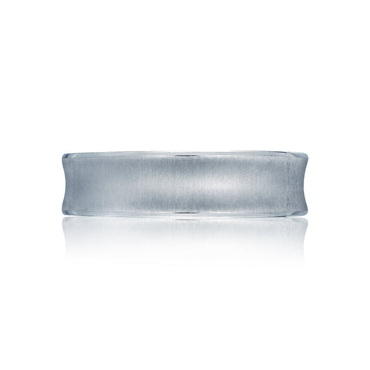 Tacori Platinum Sculpted Crescent Wedding Band 6mm