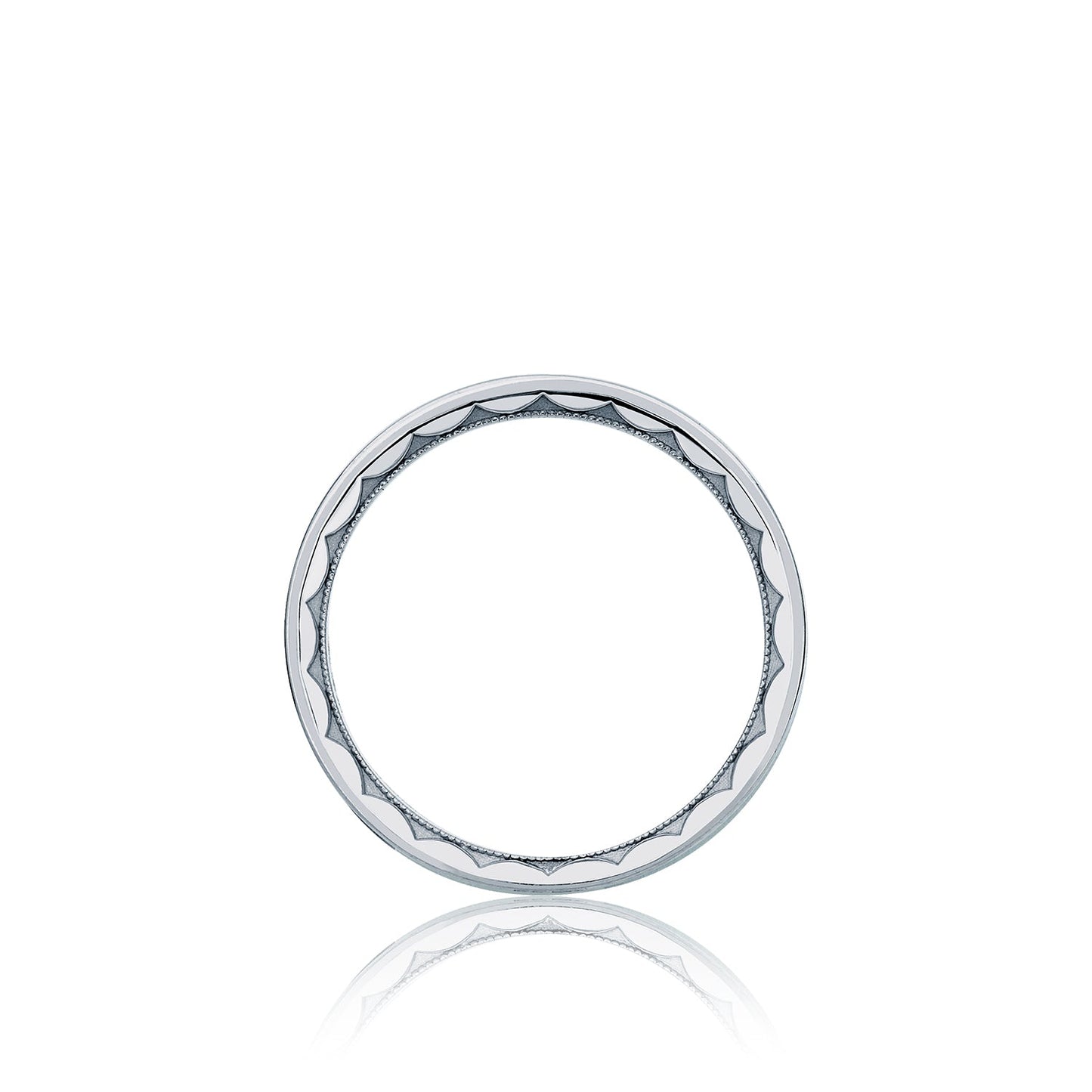 Tacori Platinum Sculpted Crescent Wedding Band 6mm